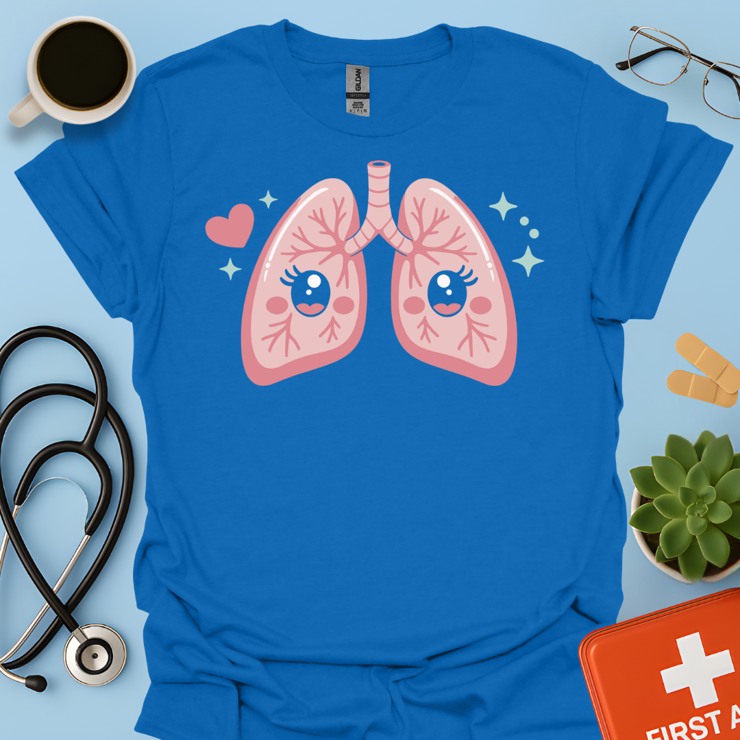 Disegno Dei Polmoni Carini - Medico Maglietta