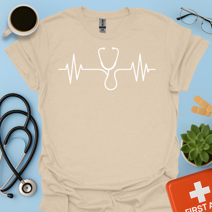 Battito Cardiaco, Linea ECG, Stetoscopio - Dottoressa Dottore Medico Maglietta