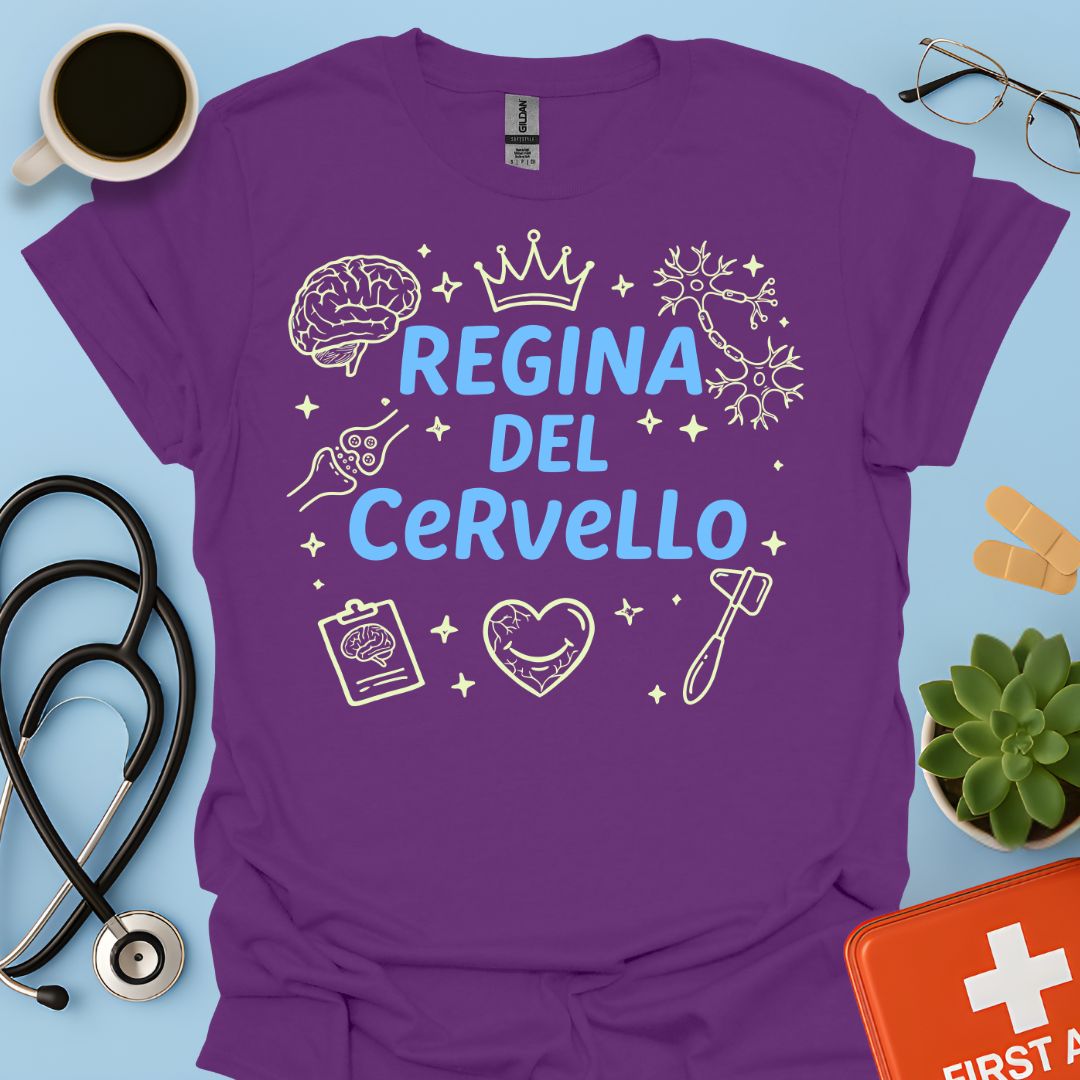 Regina del Cervello - Maglietta per Neurologa