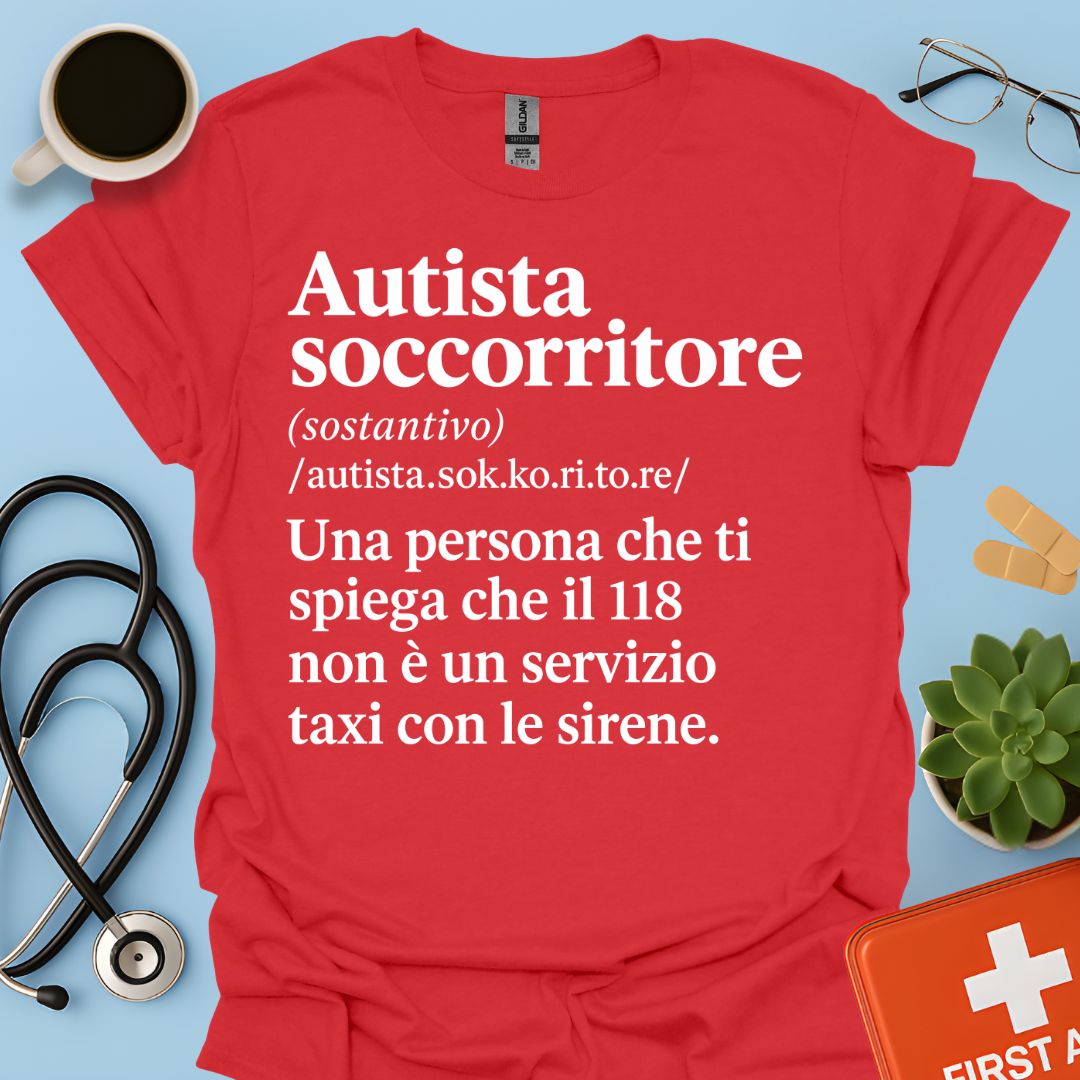 Maglietta Autista Soccorritore 118 – Regalo Divertente Ambulanza