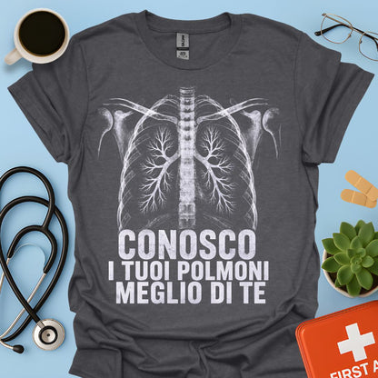 Maglietta Pneumologo – Conosco I Tuoi Polmoni Meglio Di Te