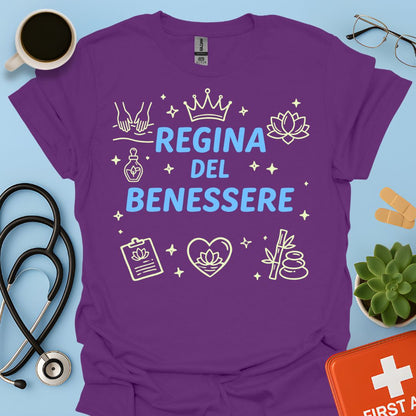 Regina del Benessere - Maglietta per Massofisioterapiste e Operatrici Spa