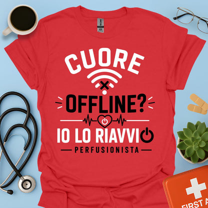 Perfusionista – Maglietta "Cuore Offline? Io Lo Riavvio"