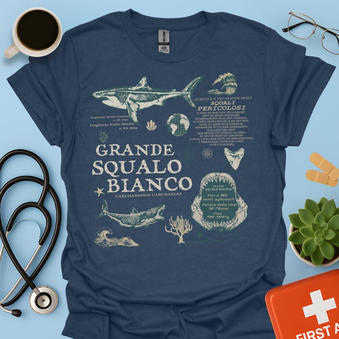 Grande Squalo Maglietta Biologia Marina