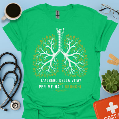 Maglietta Pneumologo – L'Albero della Vita? Per Me Ha i Bronchi