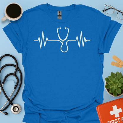 Battito Cardiaco, Linea ECG, Stetoscopio - Dottoressa Dottore Medico Maglietta