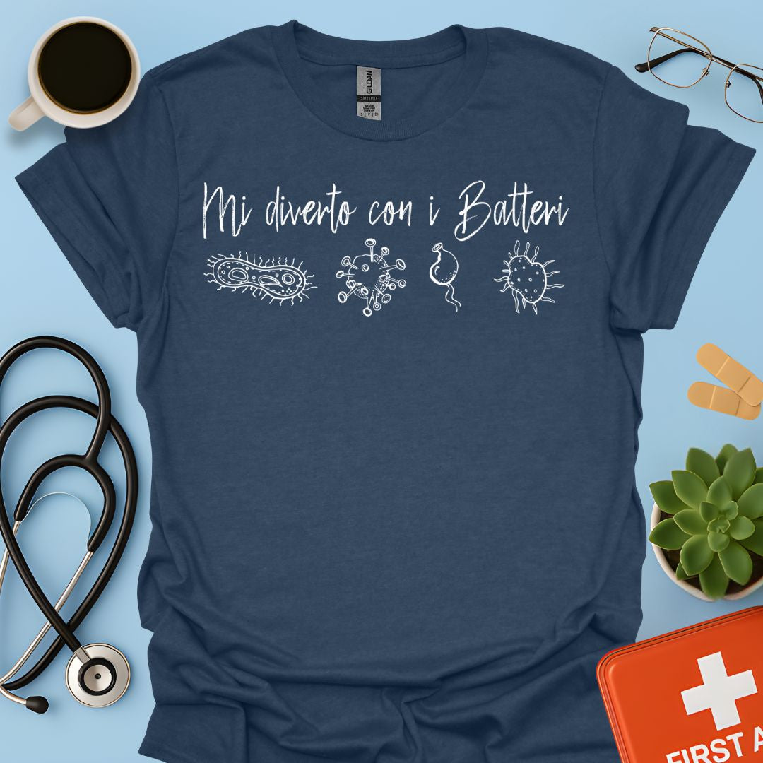 Maglietta Tema Microbiologia