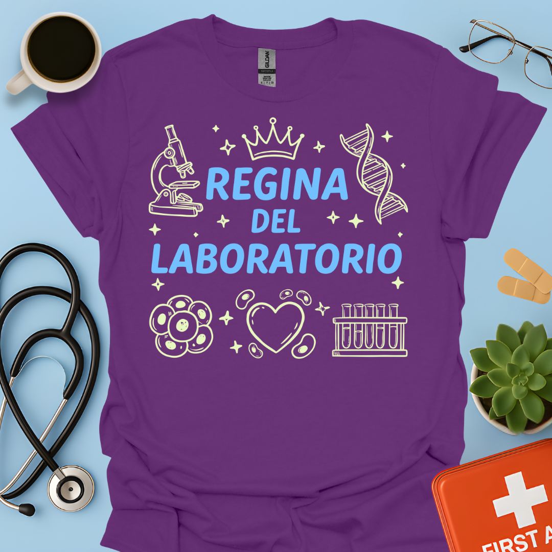 Regina del Laboratorio - Maglietta Tecnica di Laboratorio Biologa