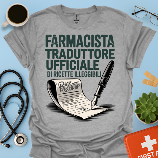 Farmacista traduttore ufficiale di ricette illeggibili — Farmacista Uomo Maglietta