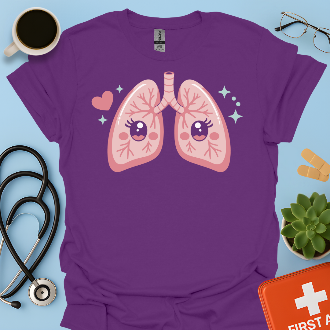 Disegno Dei Polmoni Carini - Medico Maglietta
