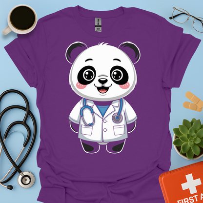 Panda Dottore Carino Maglietta