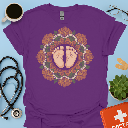 Mandala Piedini Di Neonato – Ostetrica Maglietta
