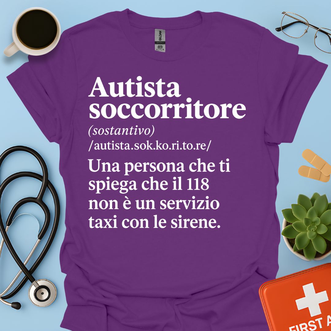 Maglietta Autista Soccorritore 118 – Regalo Divertente Ambulanza
