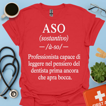 Maglietta ASO Definizione "Legge nel Pensiero" – Regalo Assistente Odontoiatrico