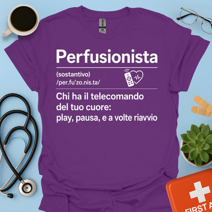 Perfusionista – Maglietta Divertente "Telecomando del Cuore"