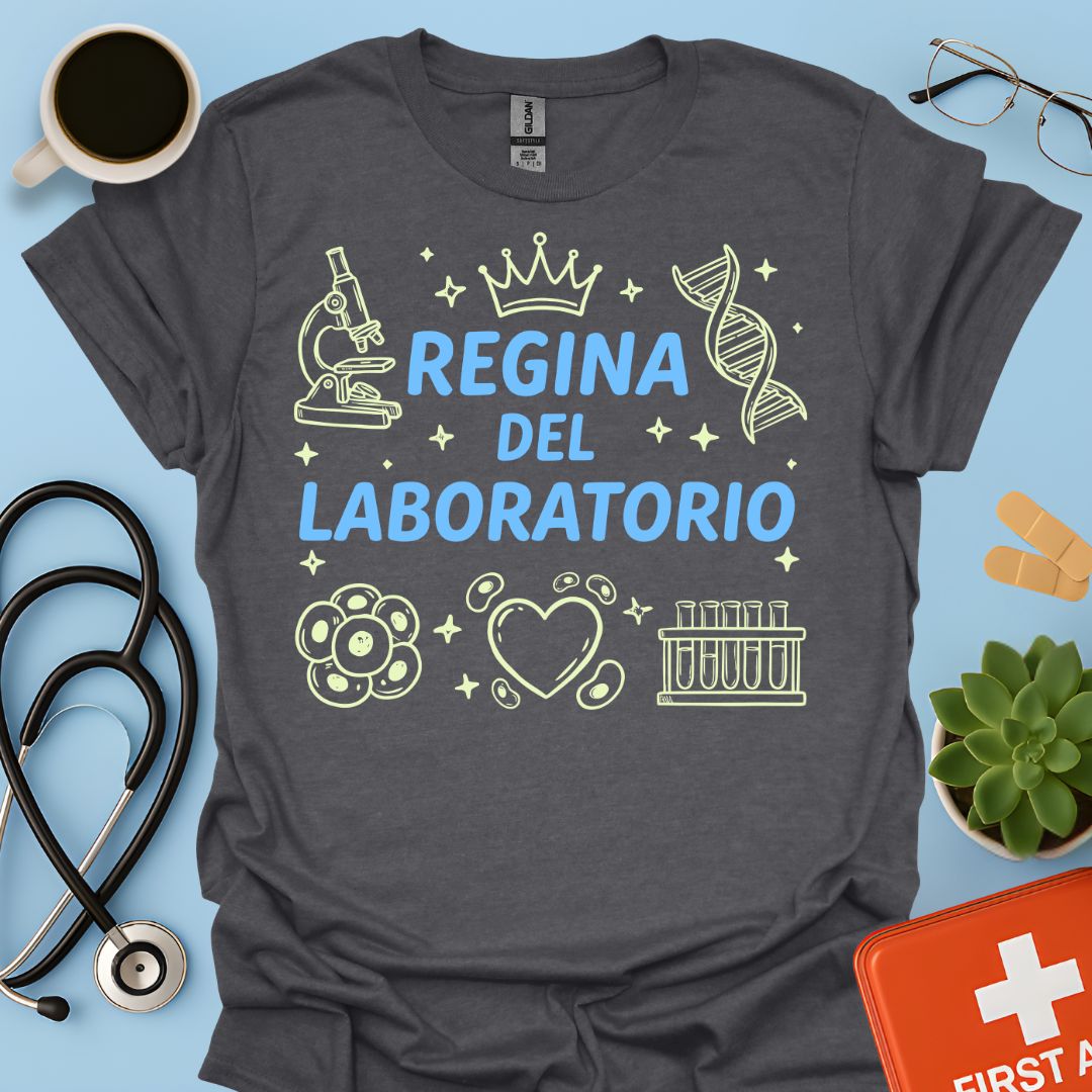 Regina del Laboratorio - Maglietta Tecnica di Laboratorio Biologa