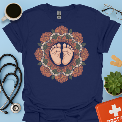 Mandala Piedini Di Neonato – Ostetrica Maglietta