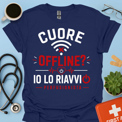 Perfusionista – Maglietta "Cuore Offline? Io Lo Riavvio"