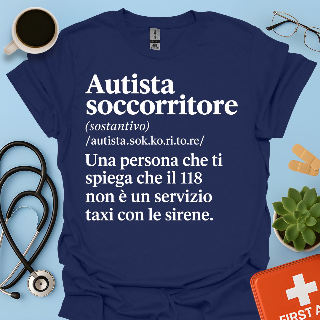 Maglietta Autista Soccorritore 118 – Regalo Divertente Ambulanza