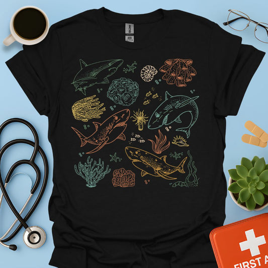 Squali Maglietta Biologia Marina