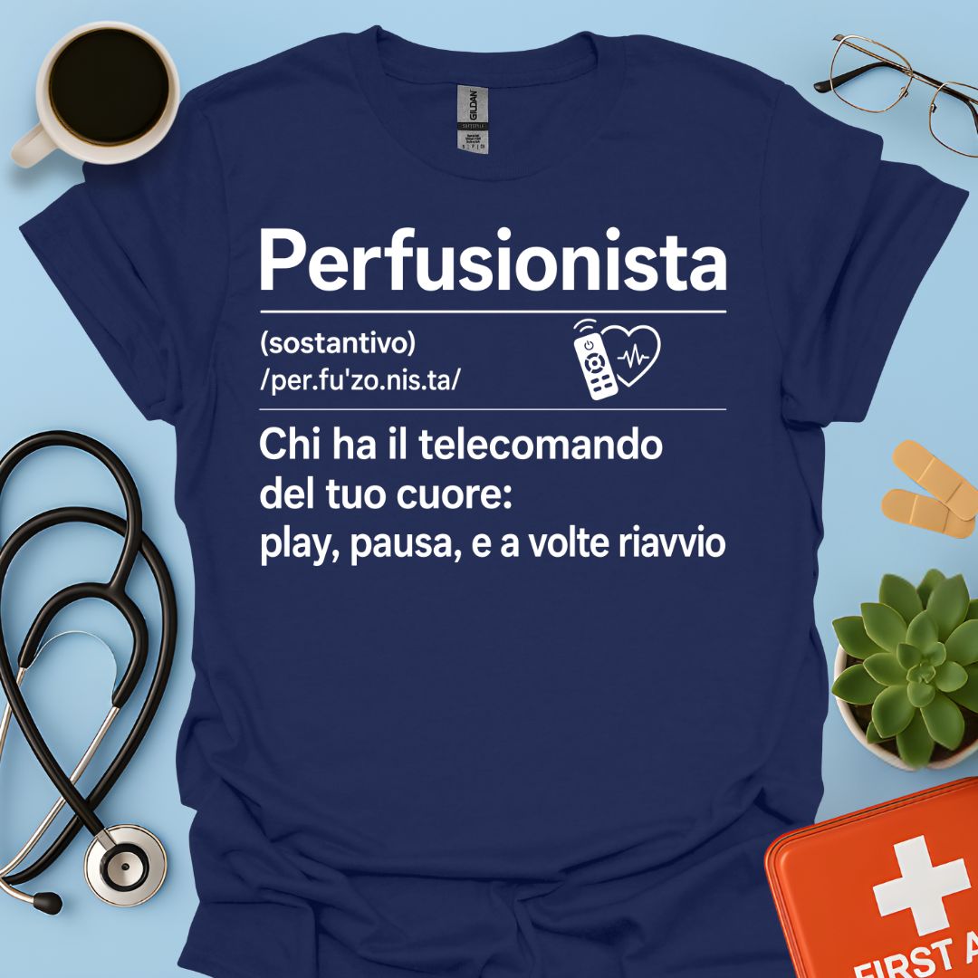 Perfusionista – Maglietta Divertente "Telecomando del Cuore"