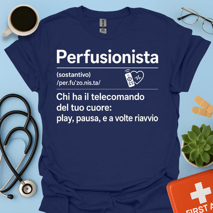 Perfusionista – Maglietta Divertente "Telecomando del Cuore"