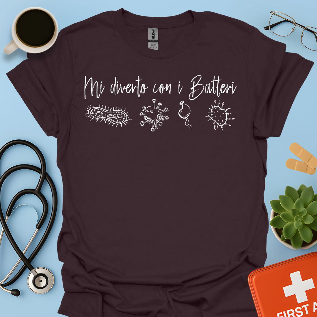 Maglietta Tema Microbiologia