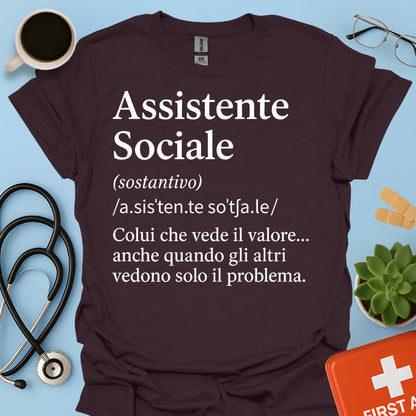 Maglietta Definizione Assistente Sociale