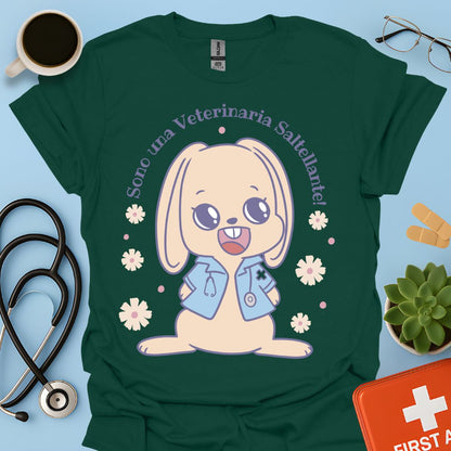 Sono una Veterinaria Saltellante! - Maglietta Divertente Veterinaria