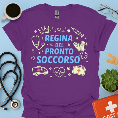 Regina del Pronto Soccorso - Maglietta Medico d'Urgenza