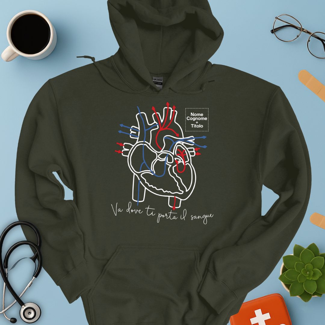 Felpa Cappuccio Personalizzata – Medico / Chirurgo