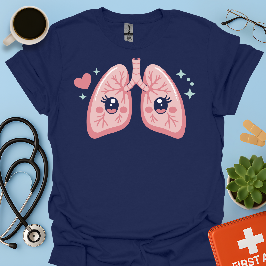 Disegno Dei Polmoni Carini - Medico Maglietta