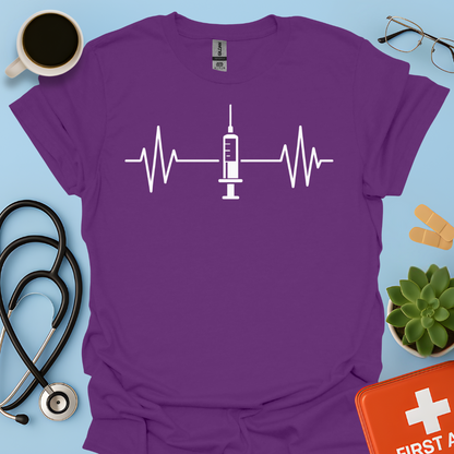 Battito Cardiaco, Linea Ecg, Siringa - Infermiere / Infermiera Maglietta