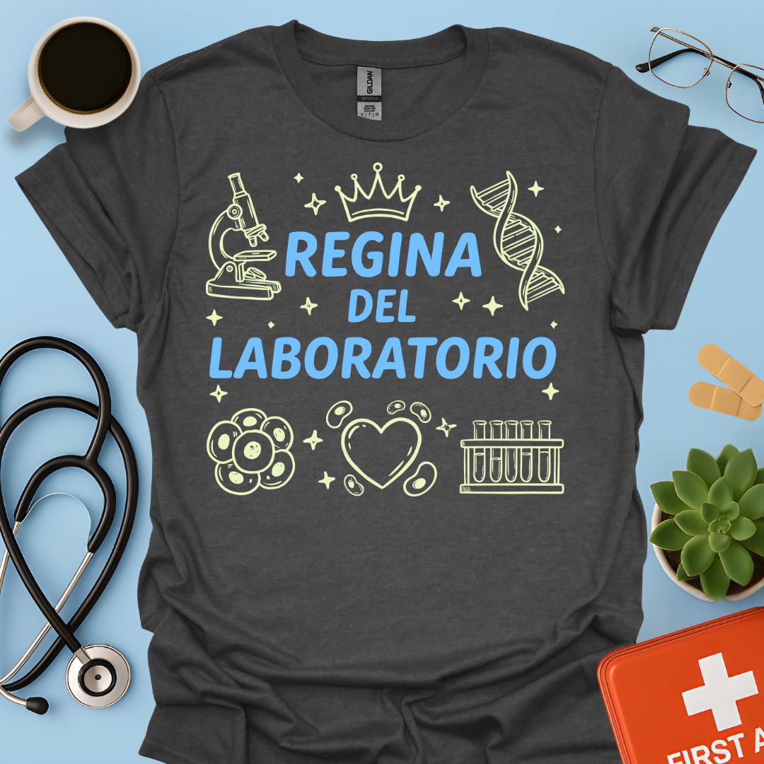 Regina del Laboratorio - Maglietta Tecnica di Laboratorio Biologa