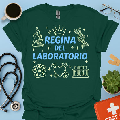 Regina del Laboratorio - Maglietta Tecnica di Laboratorio Biologa