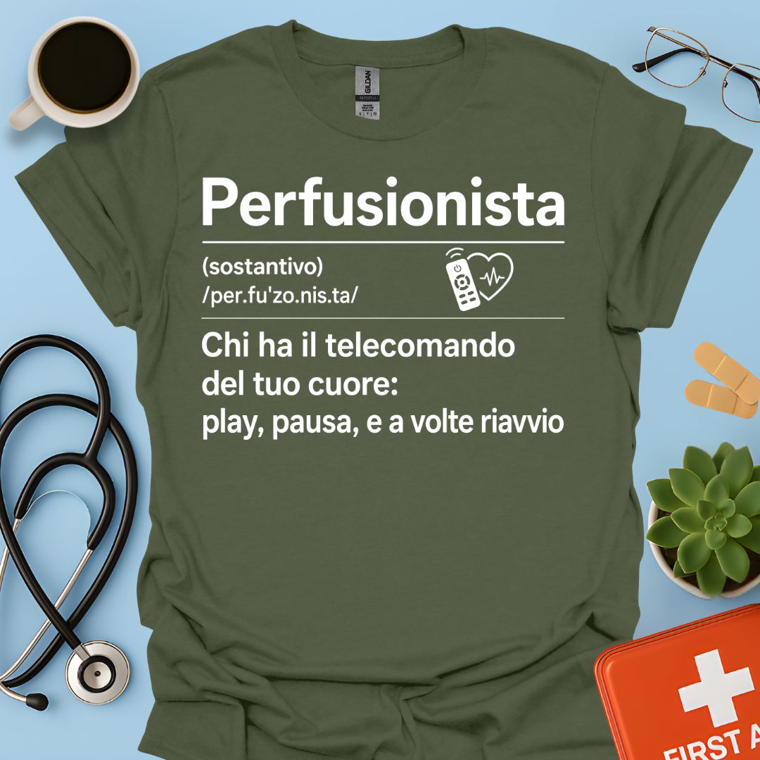 Perfusionista – Maglietta Divertente "Telecomando del Cuore"