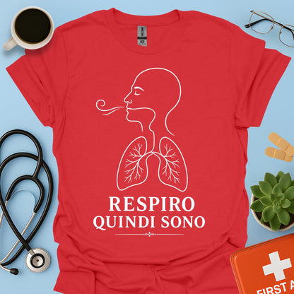 Maglietta Pneumologo – Respiro Quindi Sono - Regalo Medico Polmoni