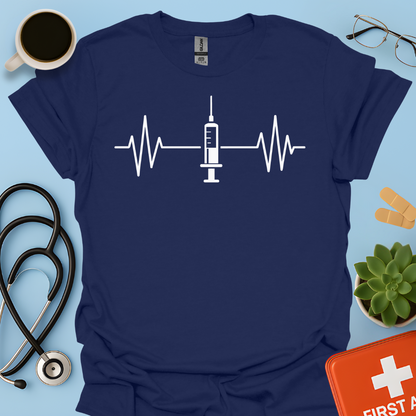 Battito Cardiaco, Linea Ecg, Siringa - Infermiere / Infermiera Maglietta