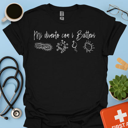 Maglietta Tema Microbiologia