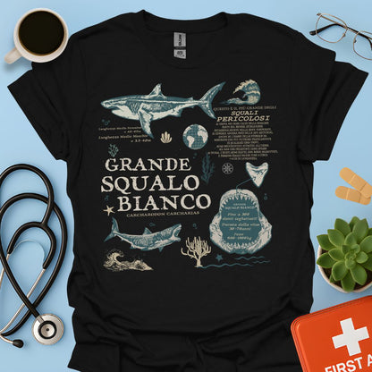 Grande Squalo Maglietta Biologia Marina