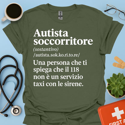 Maglietta Autista Soccorritore 118 – Regalo Divertente Ambulanza