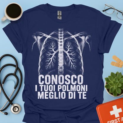 Maglietta Pneumologo – Conosco I Tuoi Polmoni Meglio Di Te