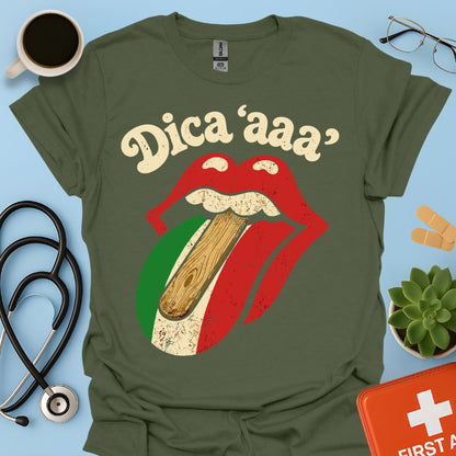 Dica 'aaa' - Maglietta Divertente e Vintage per Medico