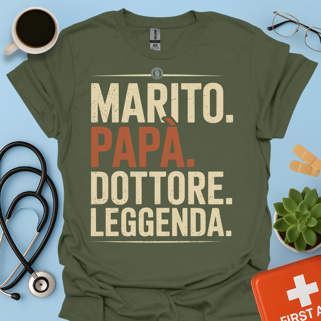 Marito Papa Dottore Leggenda Maglietta