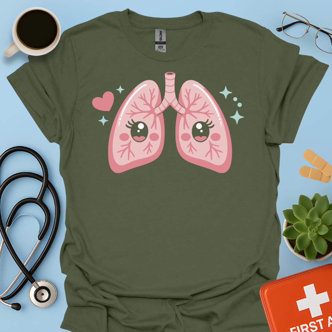 Disegno Dei Polmoni Carini - Medico Maglietta