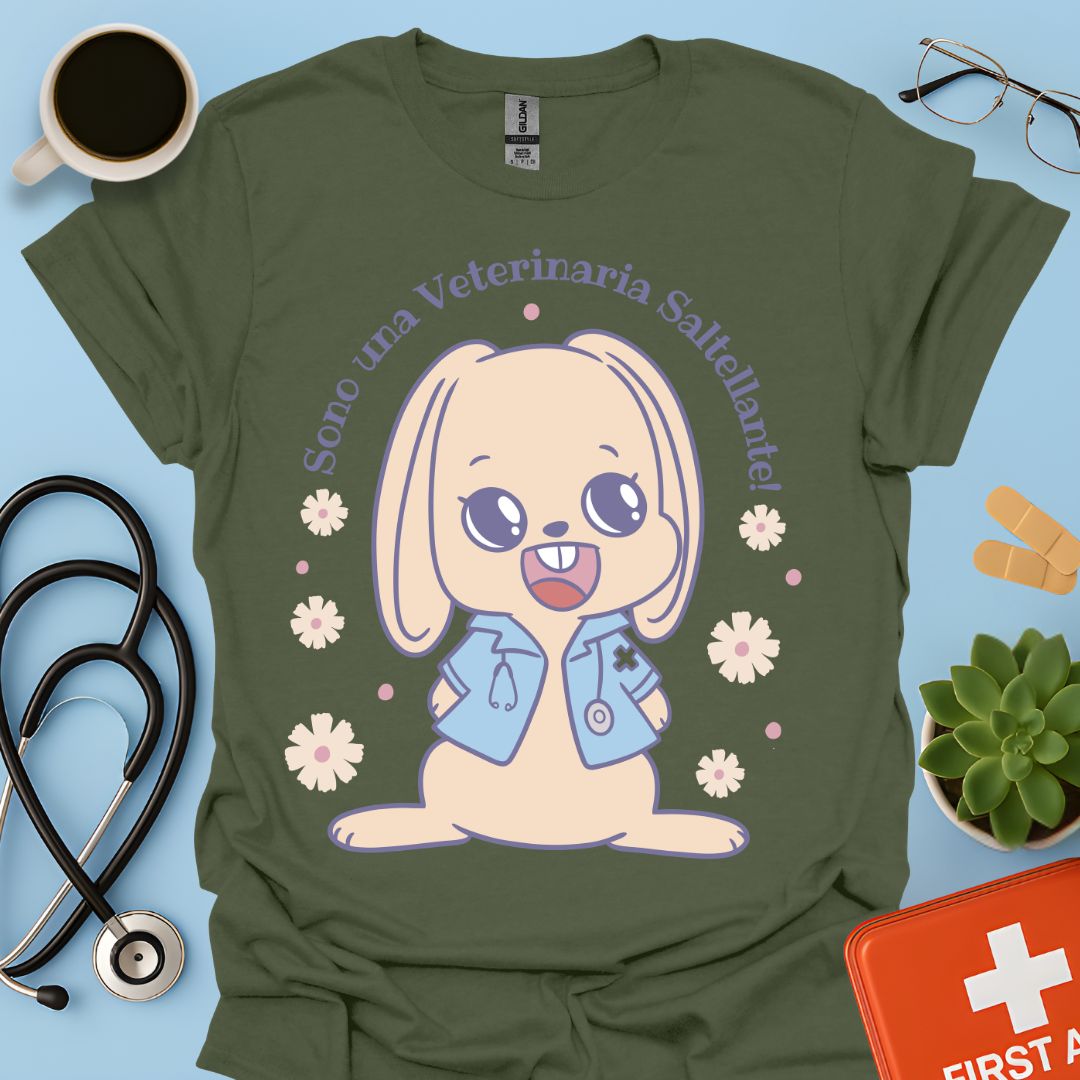 Sono una Veterinaria Saltellante! - Maglietta Divertente Veterinaria