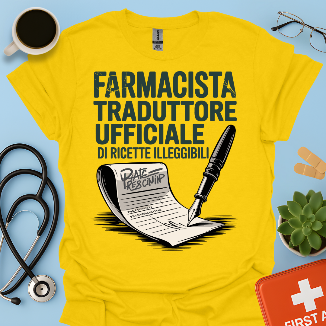 Farmacista traduttore ufficiale di ricette illeggibili — Farmacista Uomo Maglietta