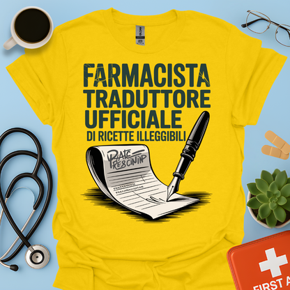 Farmacista traduttore ufficiale di ricette illeggibili — Farmacista Uomo Maglietta