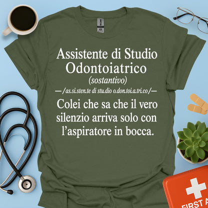 Maglietta Definizione ASO – Regalo Divertente Assistente Studio Odontoiatrico