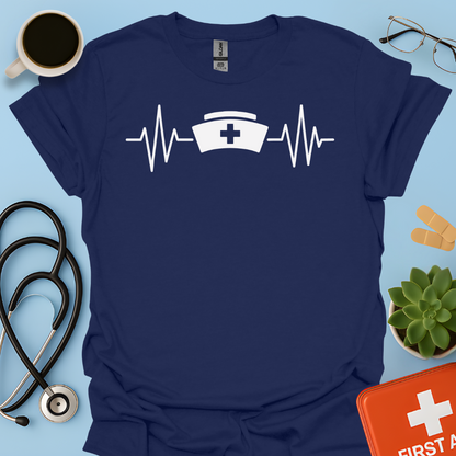 Battito Cardiaco, Linea ECG, Cappello Da Infermiera - Infermiera Maglietta